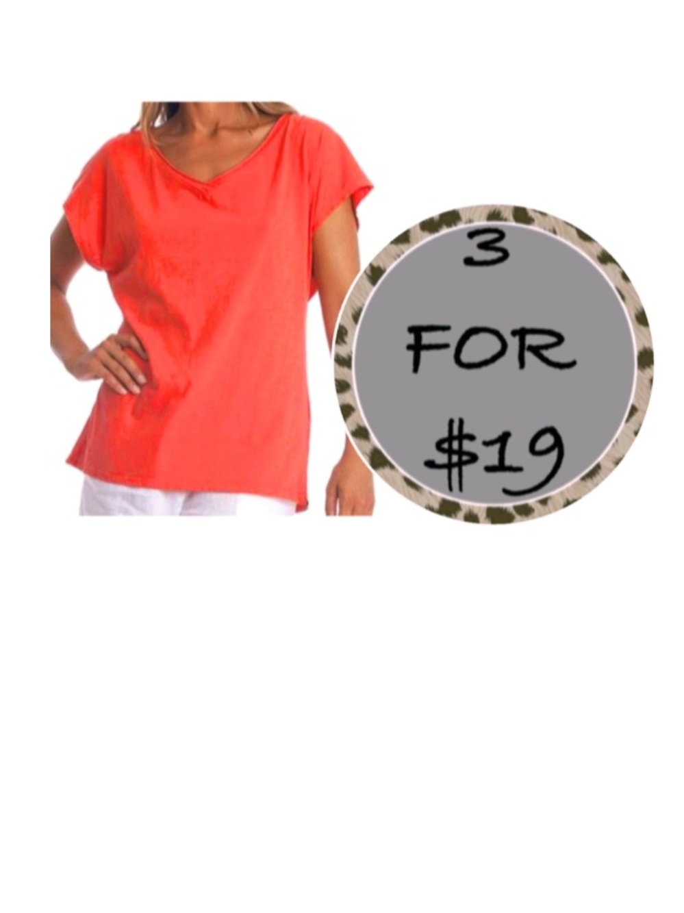 3/$19 Project Social garment dyed split hem T-shirt